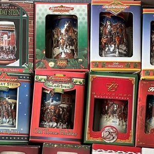 Budweiser Holiday Steins (1996-2017)